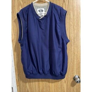 Wag Golf Pullover Windshirt Mens L Blue V Neck Long Sleeve